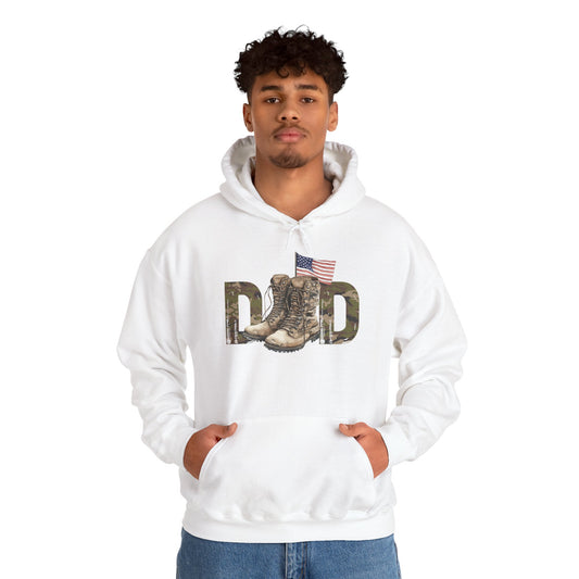 Dad Military Boots Hoodie – American Flag Dad Sweatshirt