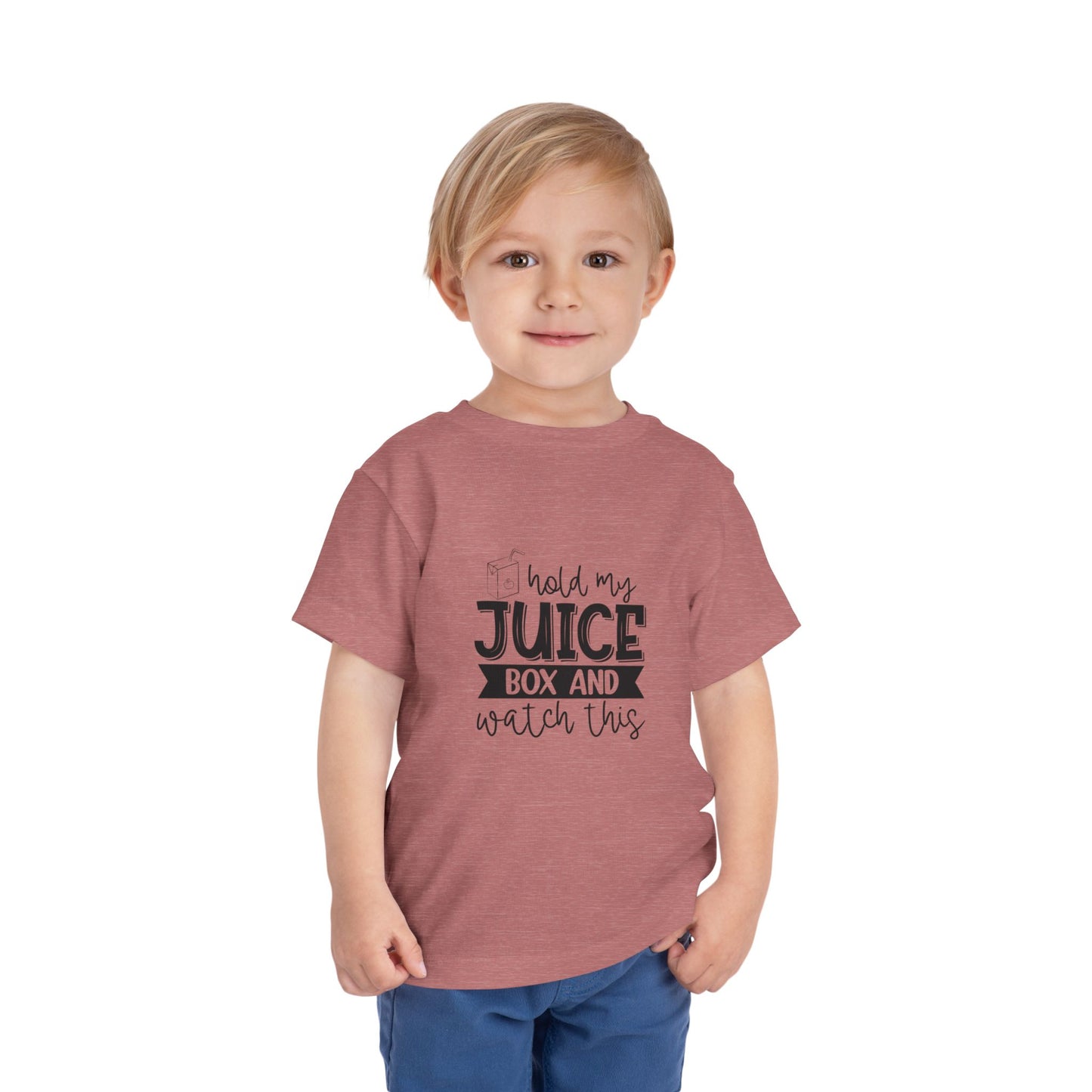 Toddler Tee – “Hold My Juice Box and Watch This” Cute Kid Graphic Shirt