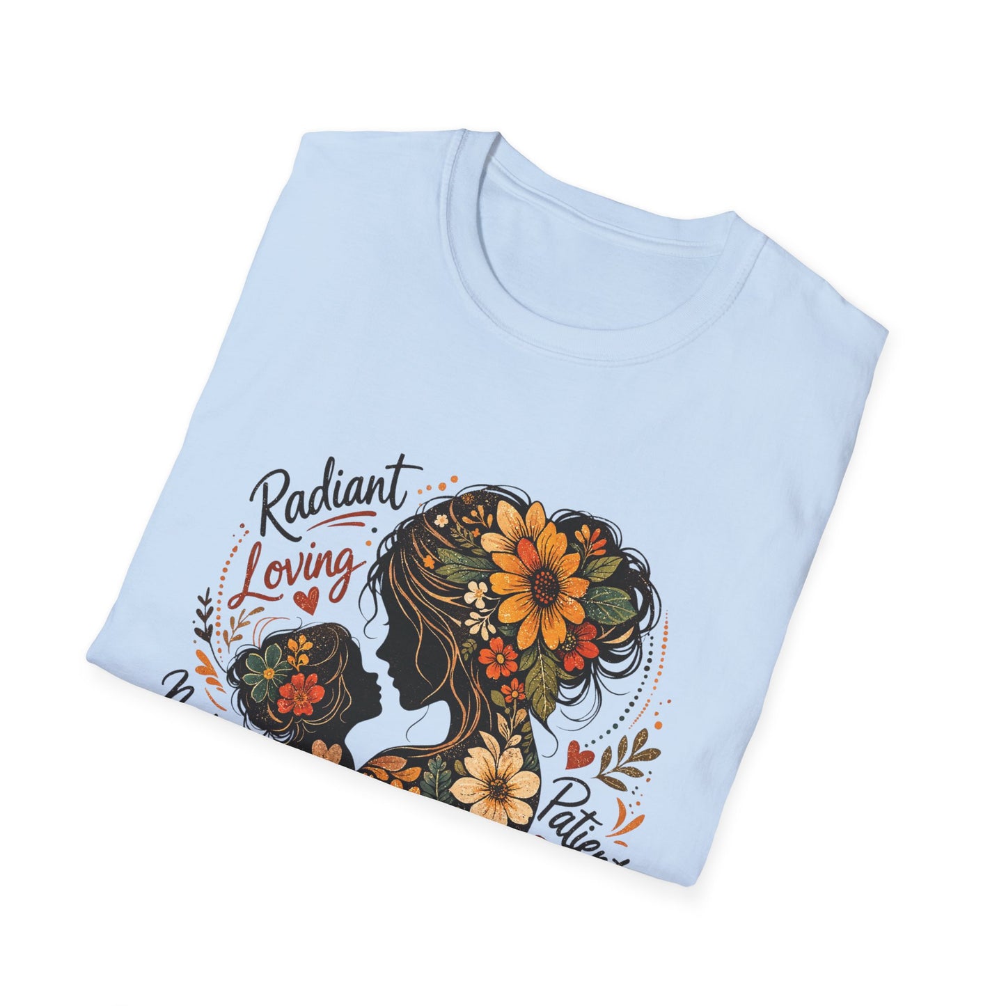 Mother Floral Silhouette T-Shirt — Radiant Loving Patient Design for Mom (Mother)