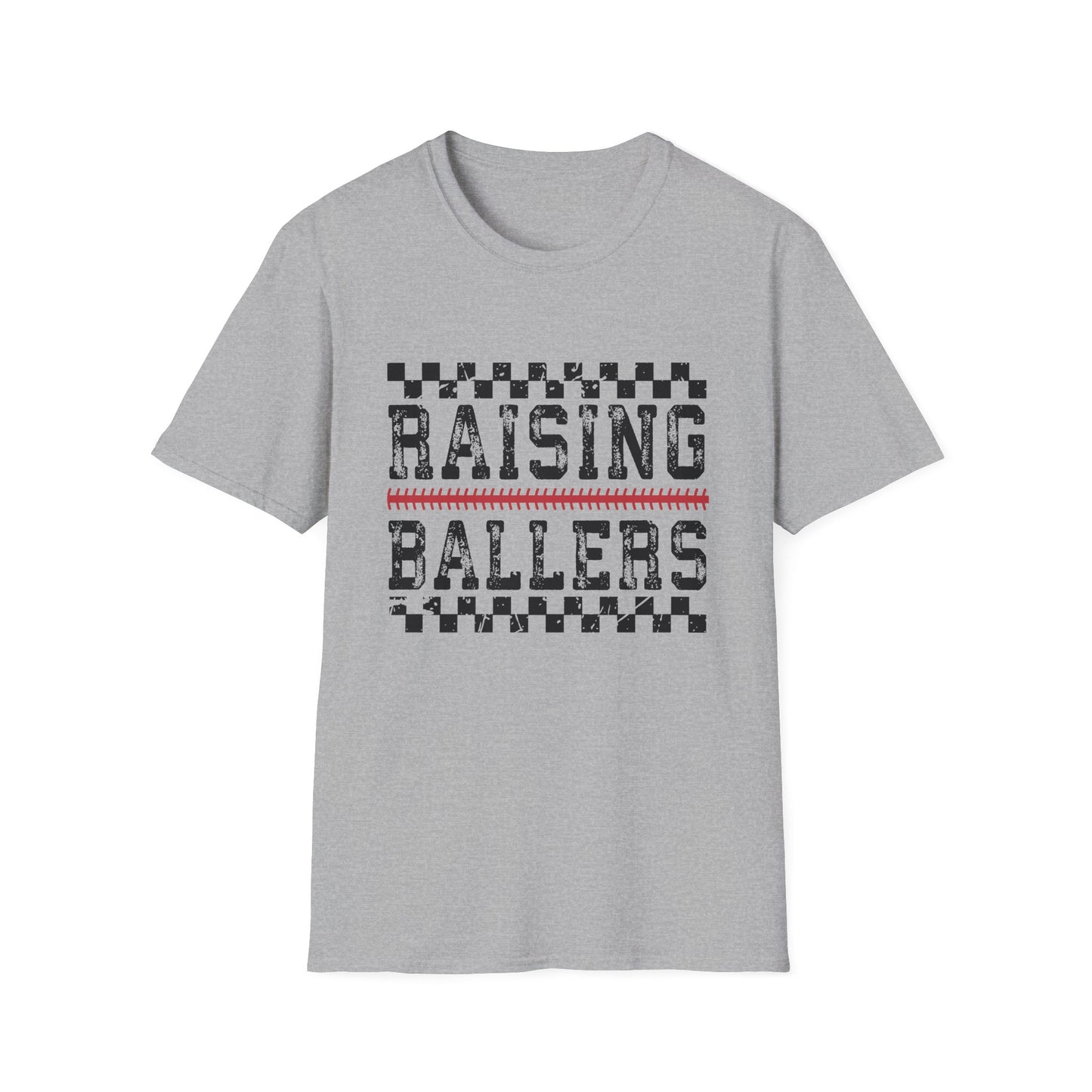 Raising Ballers Kids T-Shirt — Fun Sports Parent Tee