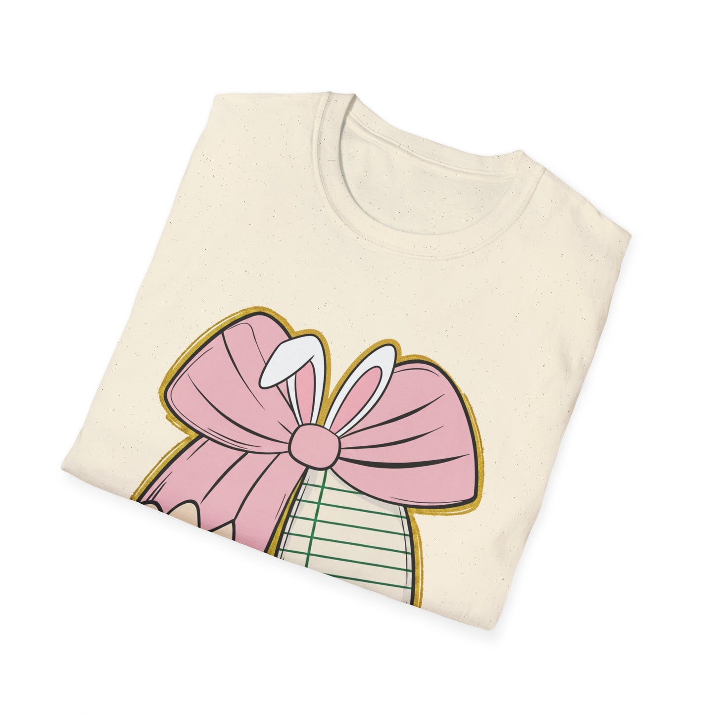 Girls' Back-to-School Bow Pencil T-Shirt — Cute Pink Ribbon & Notebook Graphic