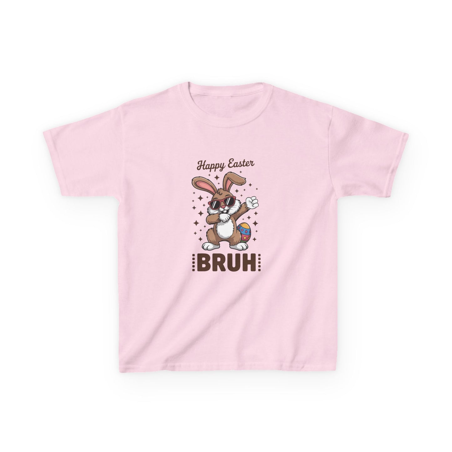 Kids Tee - 'Happy Easter BRUH' Funny Bunny Easter Egg Shirt