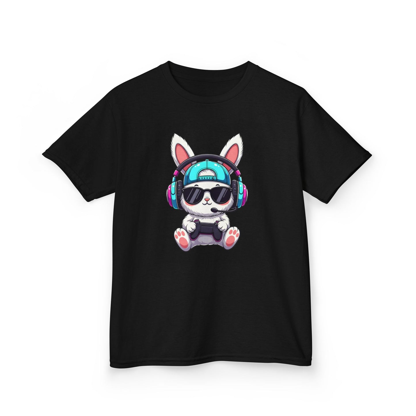 Kids Bunny DJ Tee — Cute Bunny with Headphones Kids T-Shirt