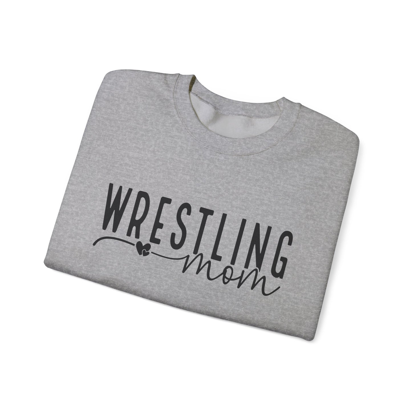 Wrestling Mom Crewneck Sweatshirt – Supportive Mom Graphic Pullover