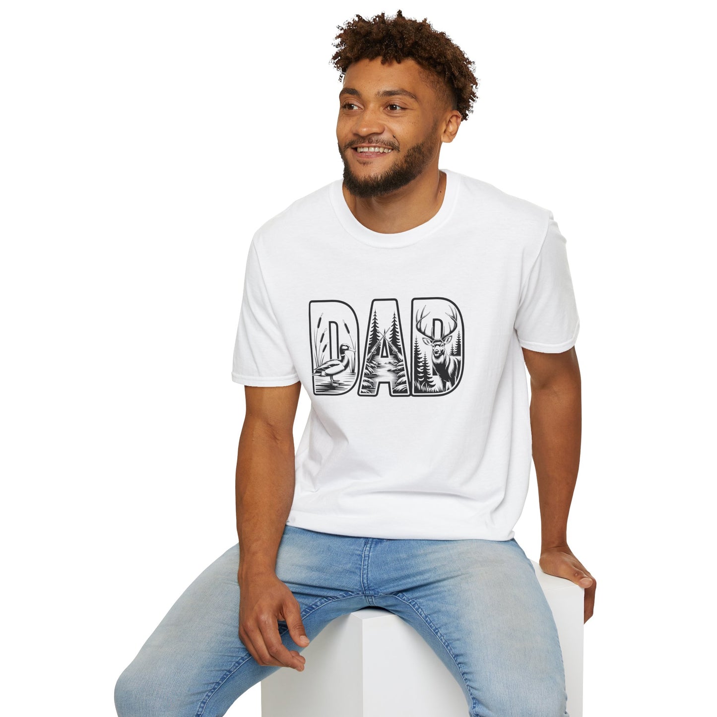 Dad Nature Graphic T-Shirt — Outdoor Hunting & Fishing Woodland Design