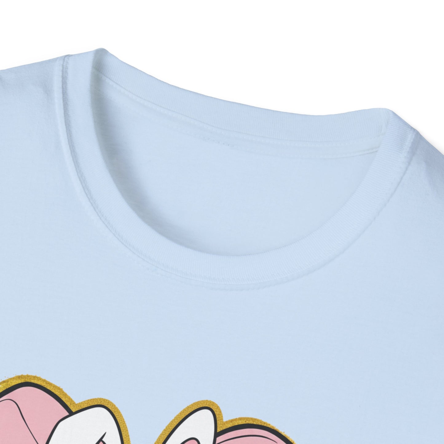 Girls' Back-to-School Bow Pencil T-Shirt — Cute Pink Ribbon & Notebook Graphic