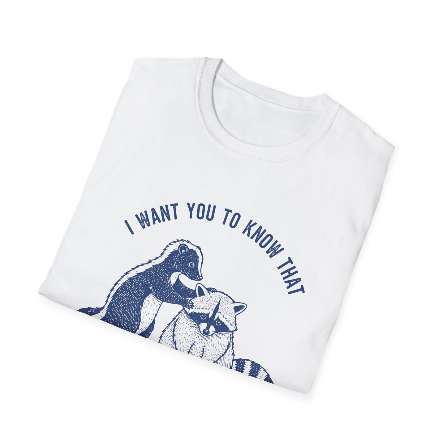 T-Shirt — "I Want You to Know That Someone Cares" Raccoon Comfort Tee