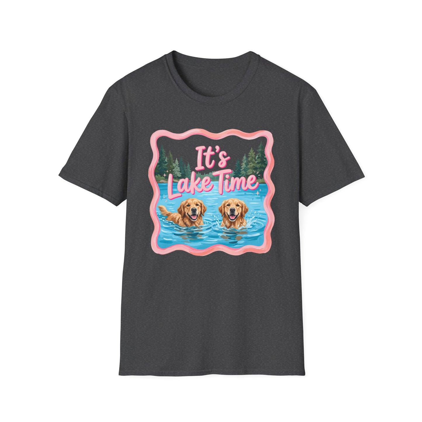 It's Lake Time T-Shirt — Cute Golden Retriever Lake Vibes Tee