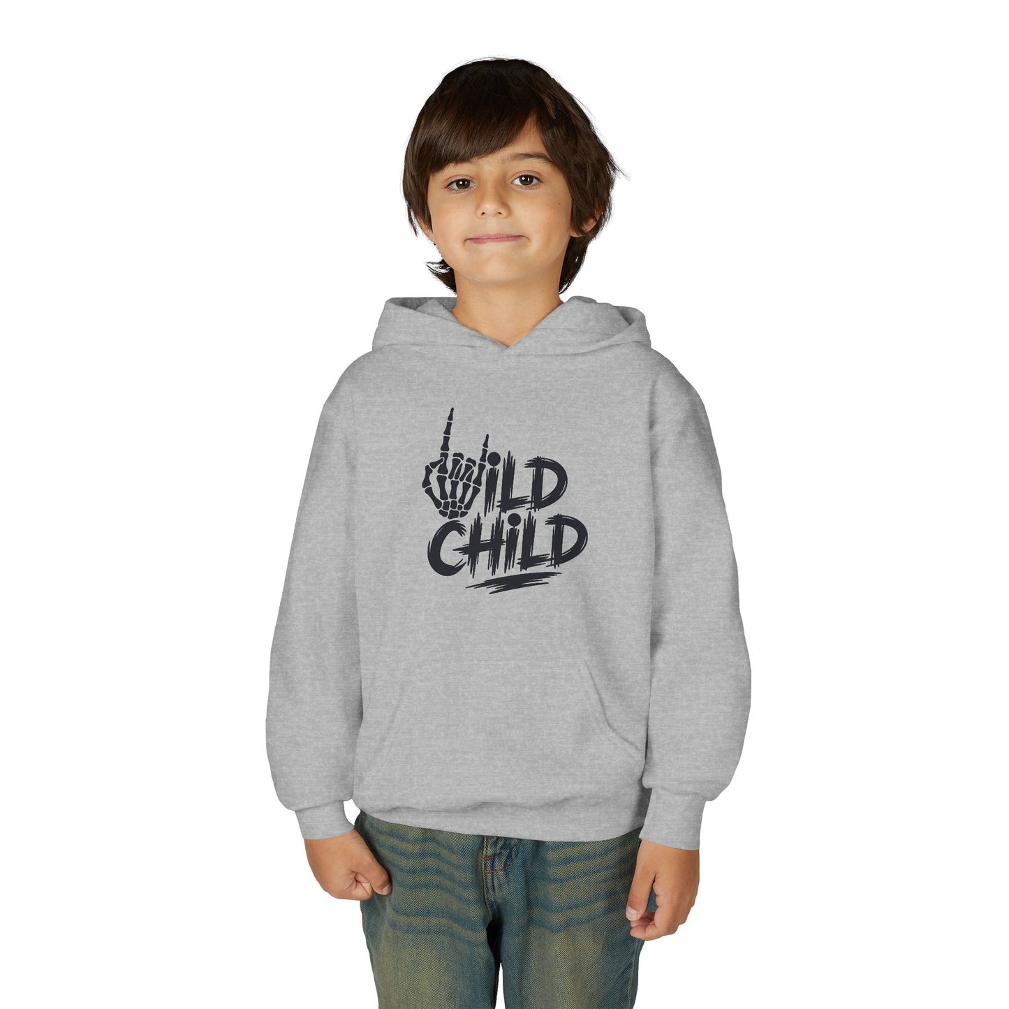 Youth Hoodie — "Wild Child" Graphic Pullover for Kids