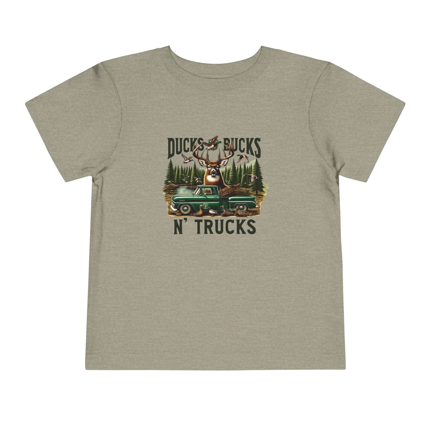 Ducks Bucks N' Trucks Toddler Tee - Cute Hunting Truck Graphic Shirt