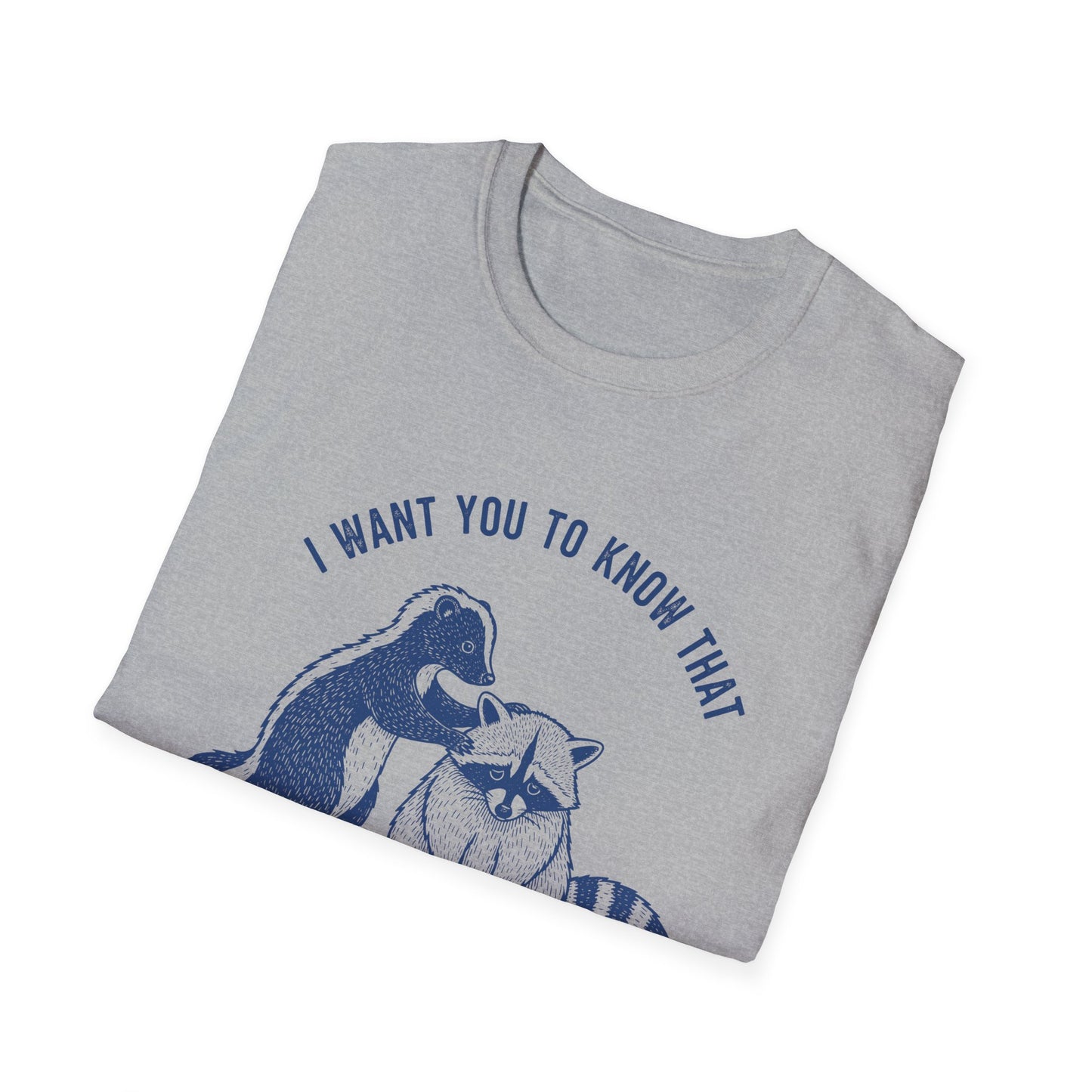 T-Shirt — "I Want You to Know That Someone Cares" Raccoon Comfort Tee