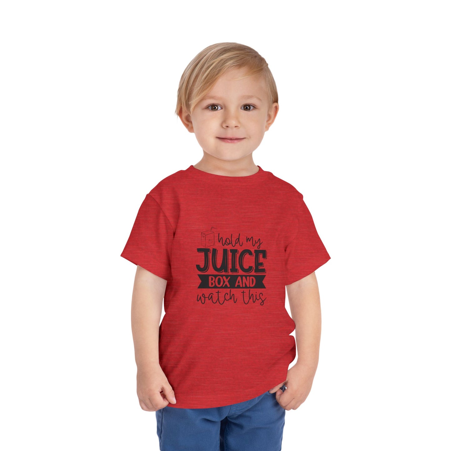 Toddler Tee – “Hold My Juice Box and Watch This” Cute Kid Graphic Shirt