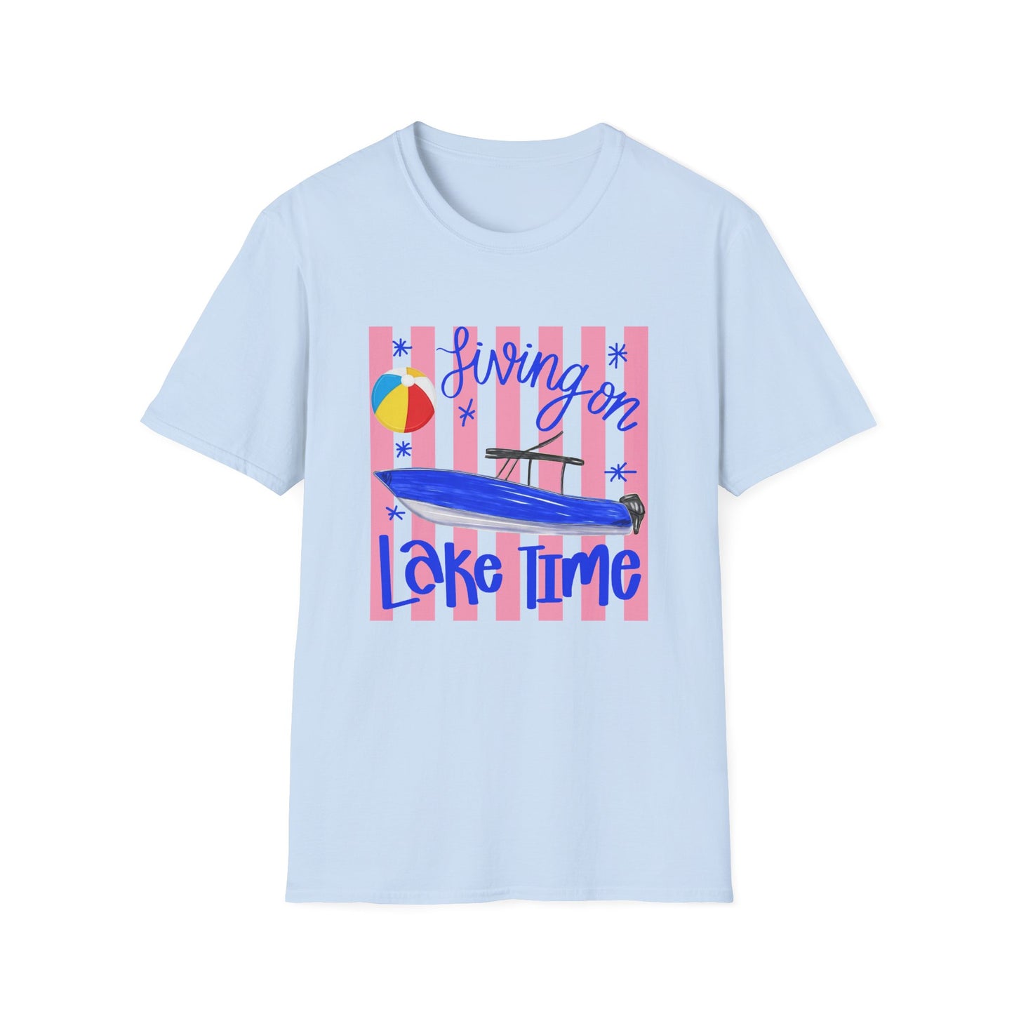 T-Shirt — "Living on Lake Time" Summer Lake Tee