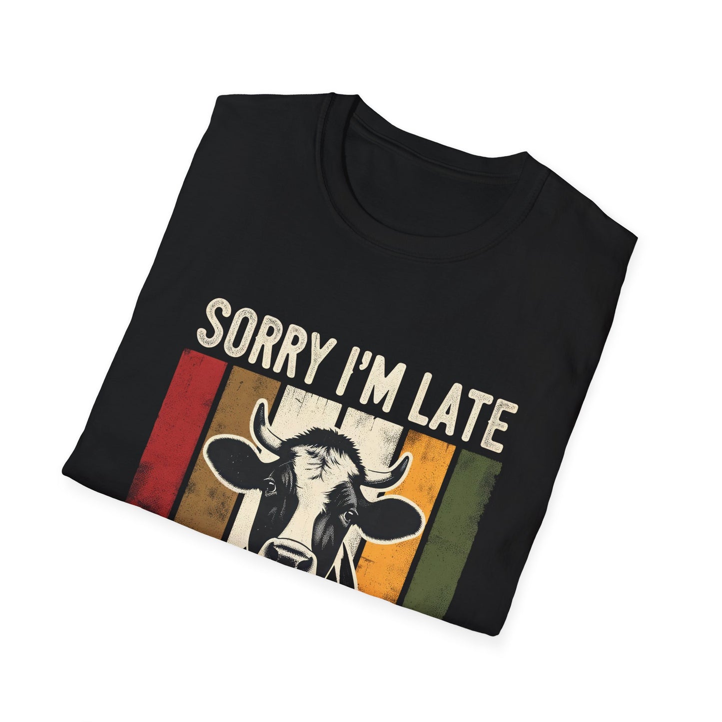 Sorry I'm Late The Cows Were Out T-Shirt — Vintage Cow Farm Animal Tee