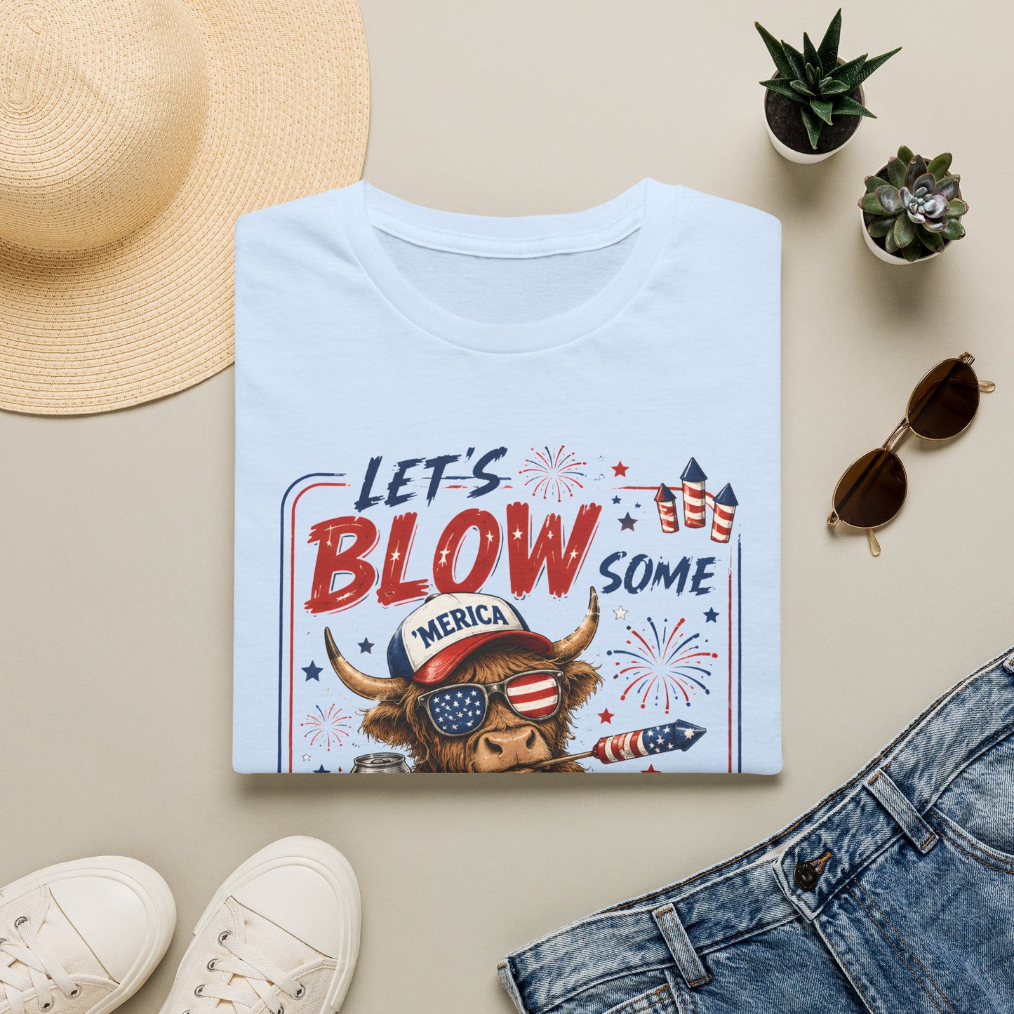 Patriotic Buffalo 'Let's Blow Some Shit Up' T-Shirt