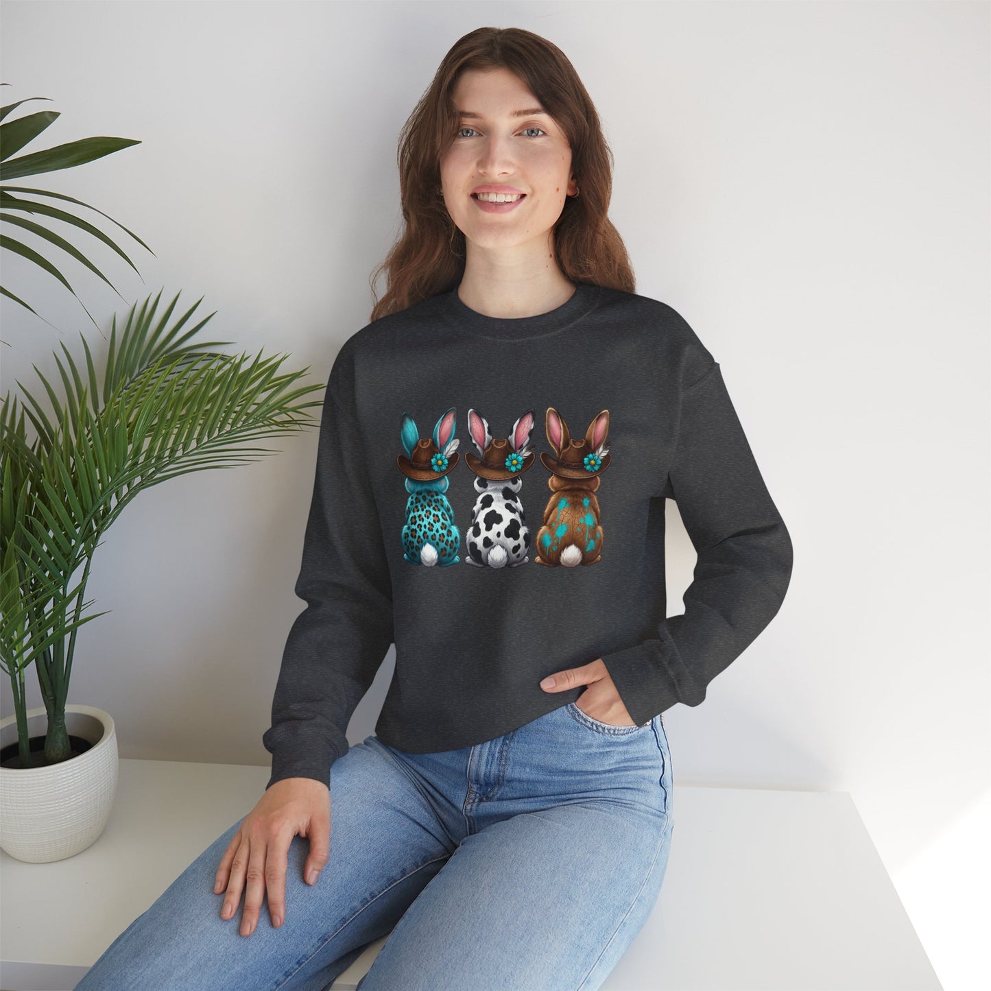 Easter Trio Bunny Crewneck Sweatshirt