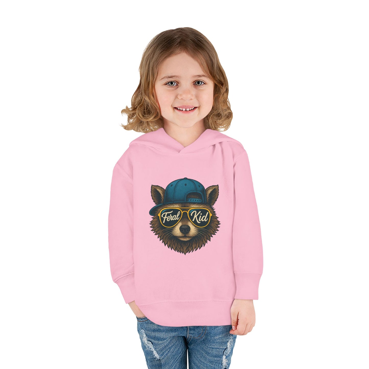 Toddler Hoodie — 'Forest Kid' Raccoon Graphic Kids Pullover