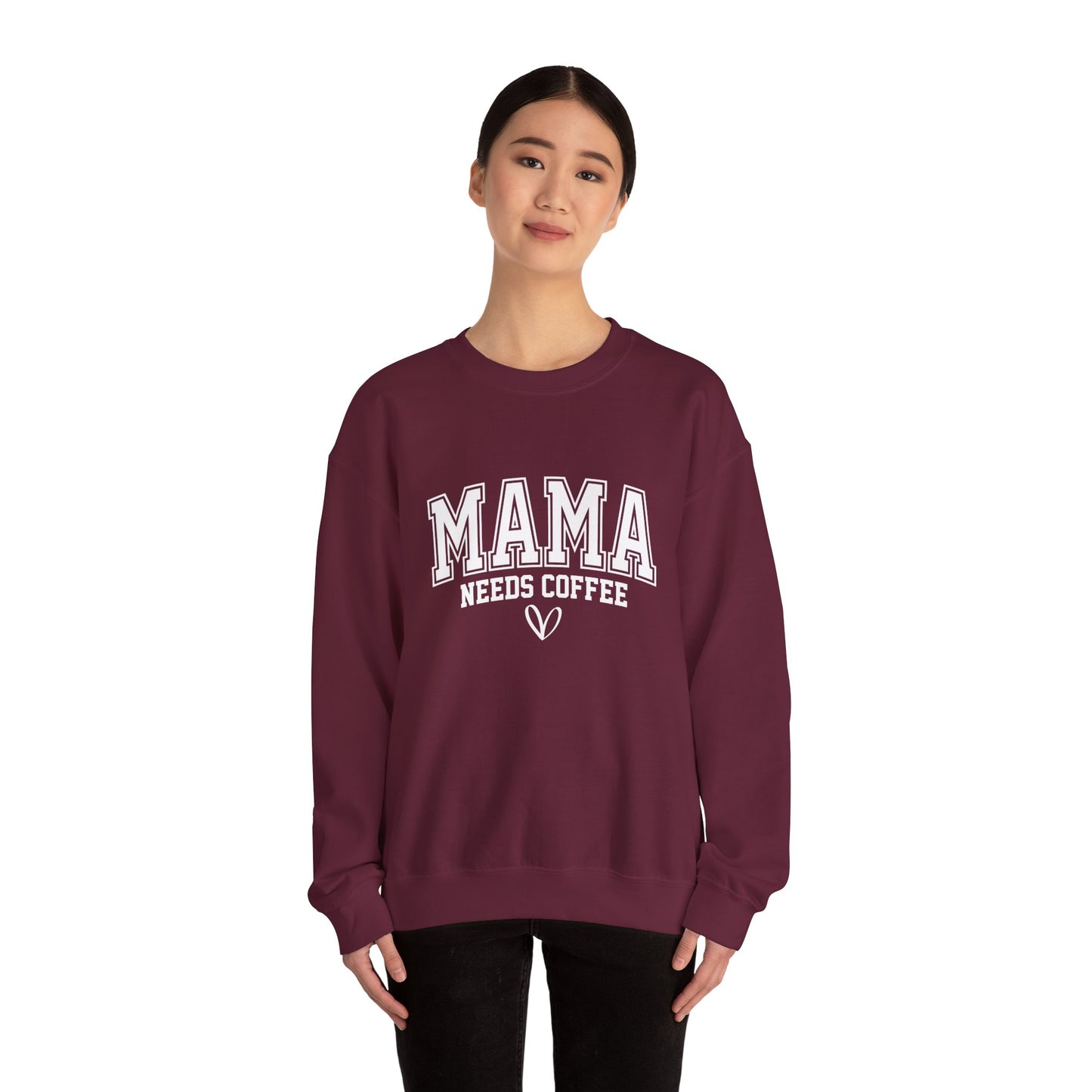Mama Needs Coffee Sweatshirt — Cozy Mom Crewneck Gift