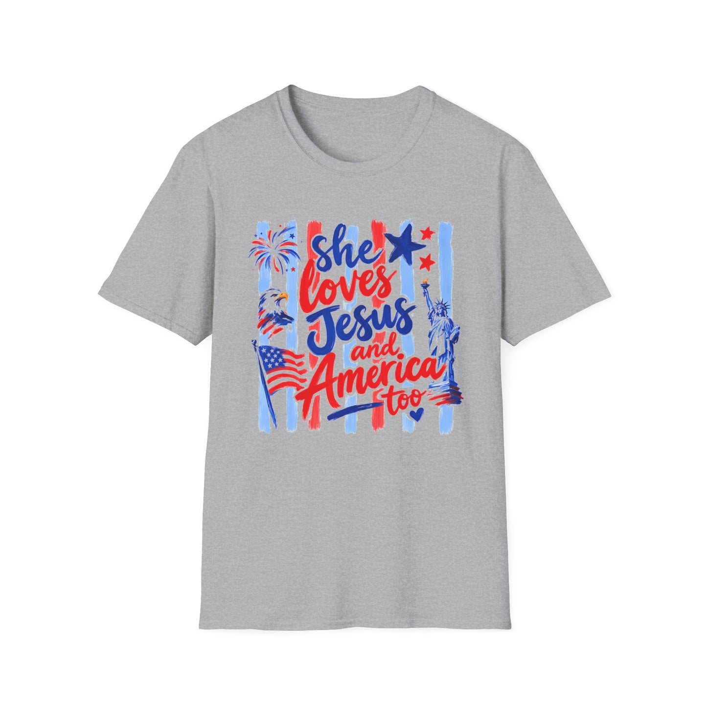 She Loves Jesus and America Too T-Shirt