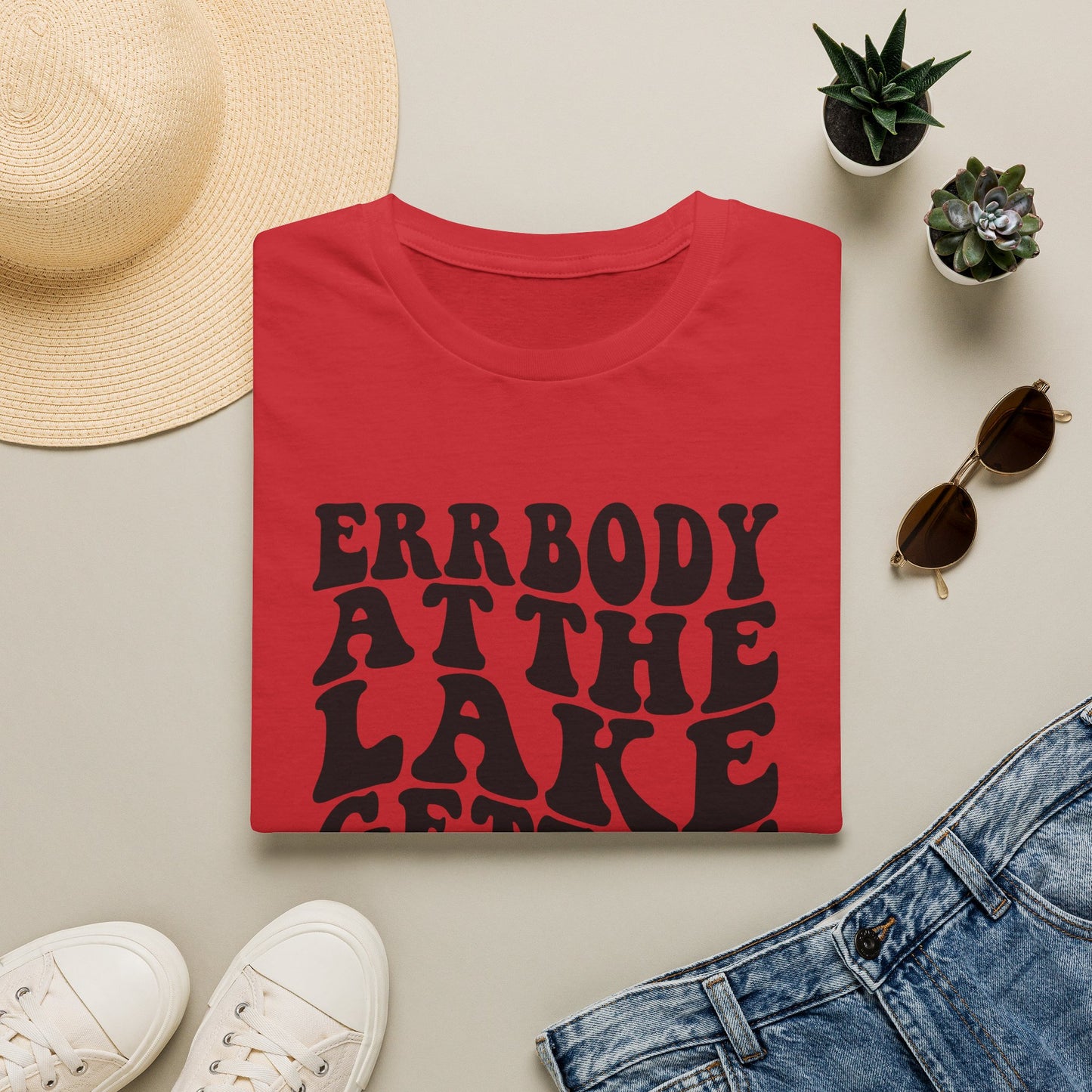 Lake Trip T-Shirt — "Errbody at the Lake Gettin' Tipsy" Retro Graphic