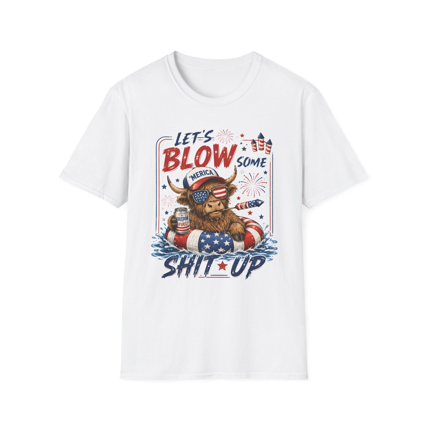 Patriotic Buffalo 'Let's Blow Some Shit Up' T-Shirt