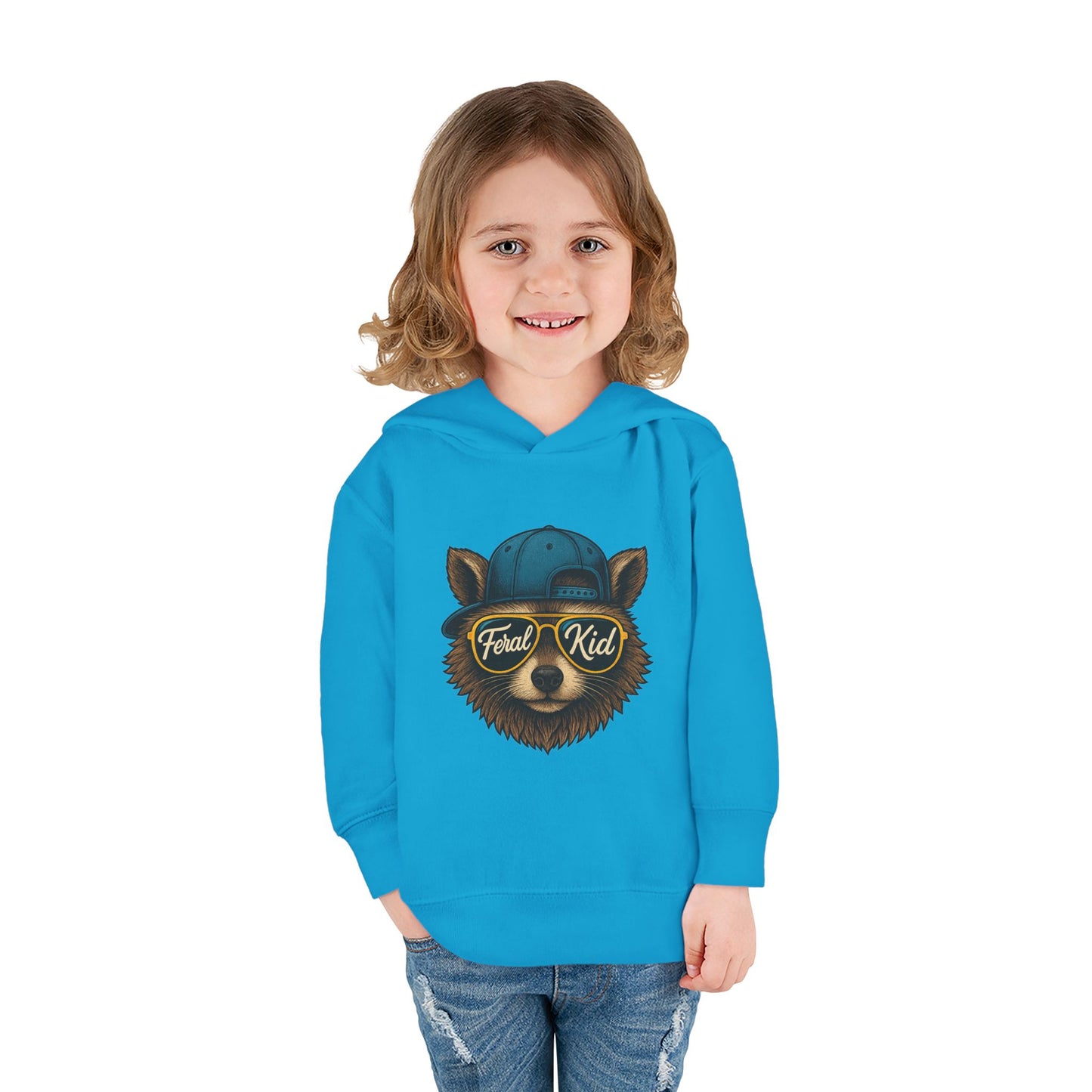 Toddler Hoodie — 'Forest Kid' Raccoon Graphic Kids Pullover