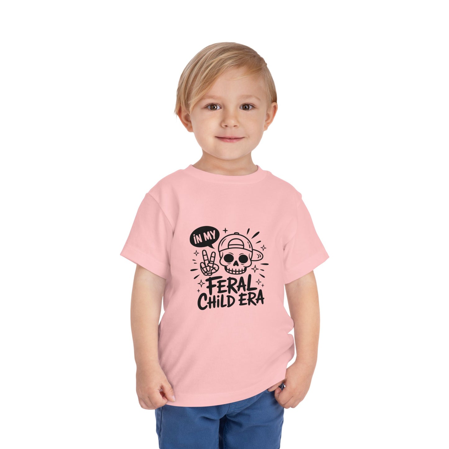 Toddler Tee — “In My Feral Child Era” Skull Graphic Kids T‑Shirt