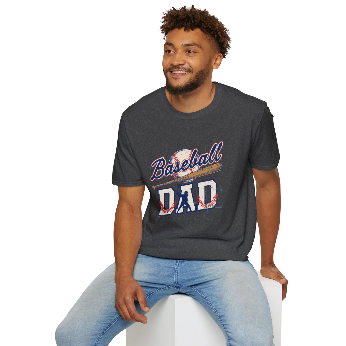 Baseball Dad T-Shirt – Vintage Baseball Bat & Ball Design