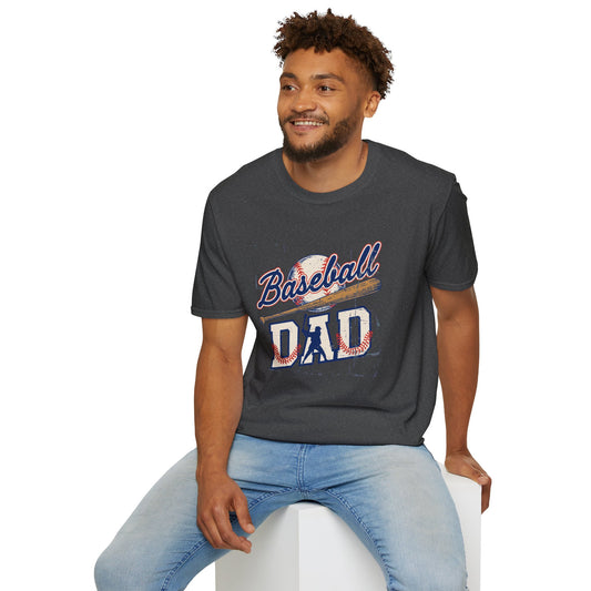 Baseball Dad T-Shirt – Vintage Baseball Bat & Ball Design