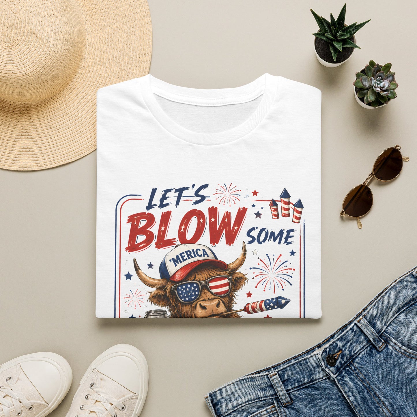 Patriotic Buffalo 'Let's Blow Some Shit Up' T-Shirt