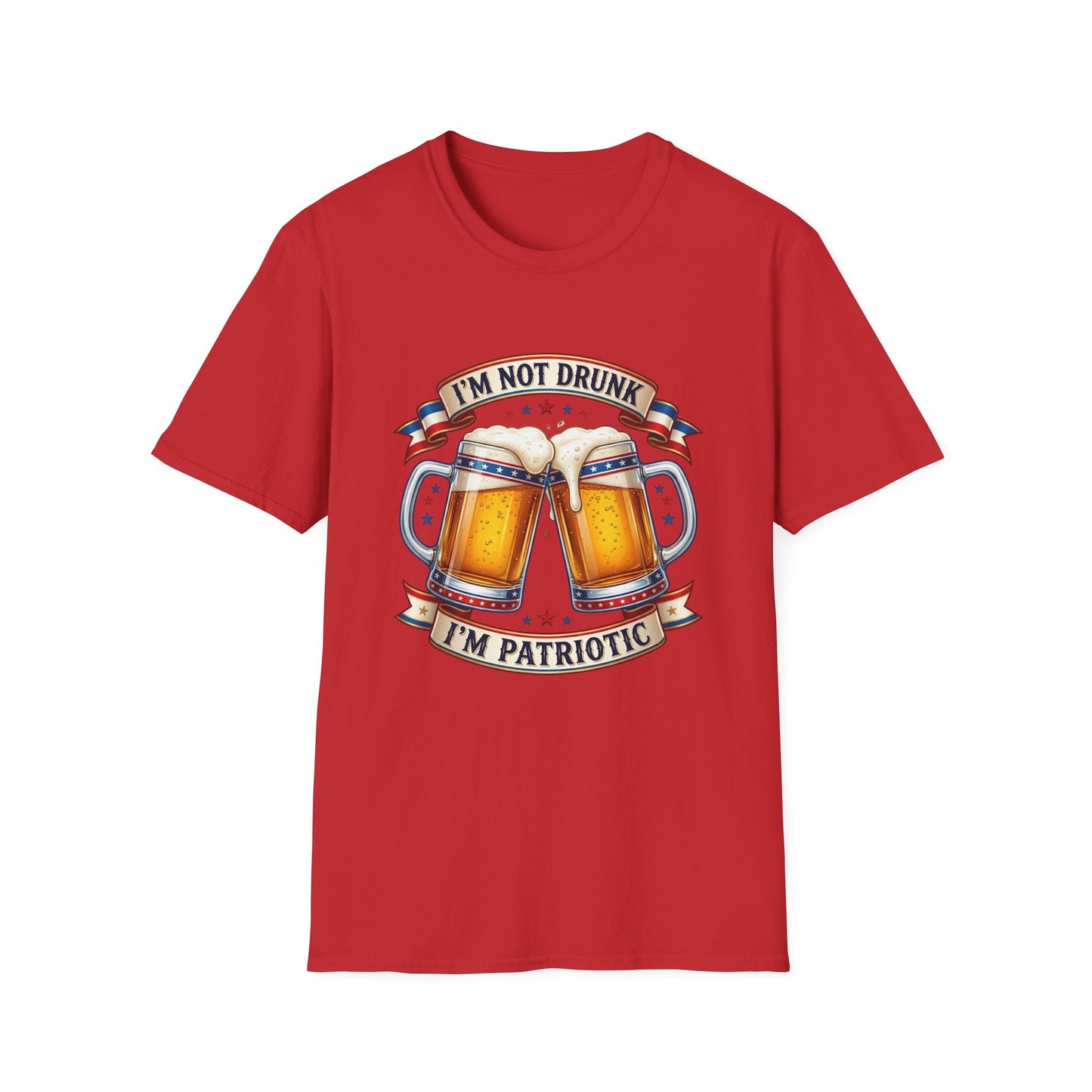 Patriotic Beer T‑Shirt – “I’m Not Drunk, I’m Patriotic” Graphic Tee