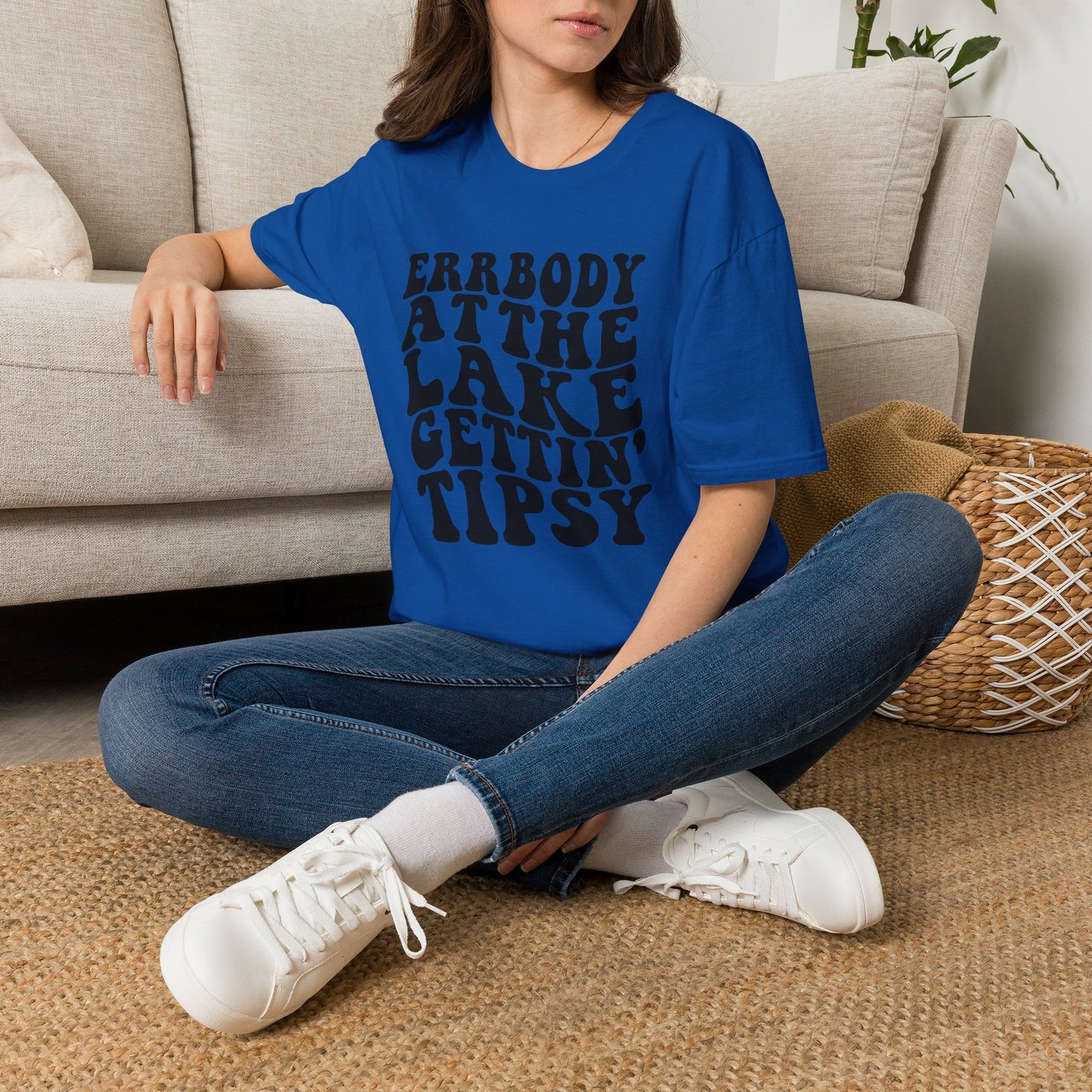 Lake Trip T-Shirt — "Errbody at the Lake Gettin' Tipsy" Retro Graphic