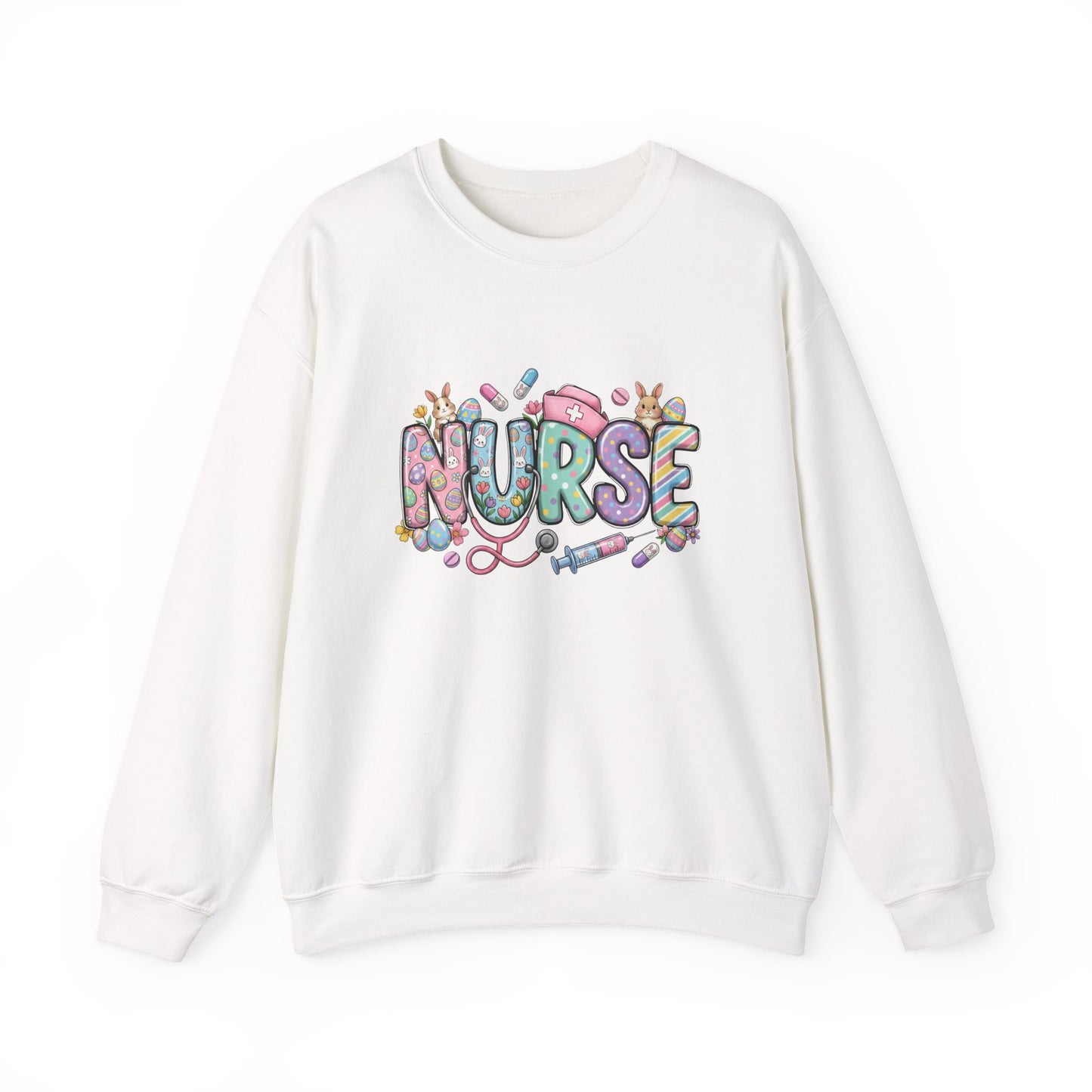 Nurse Floral Graphic Sweatshirt – Cute Medical Crewneck for Nurses