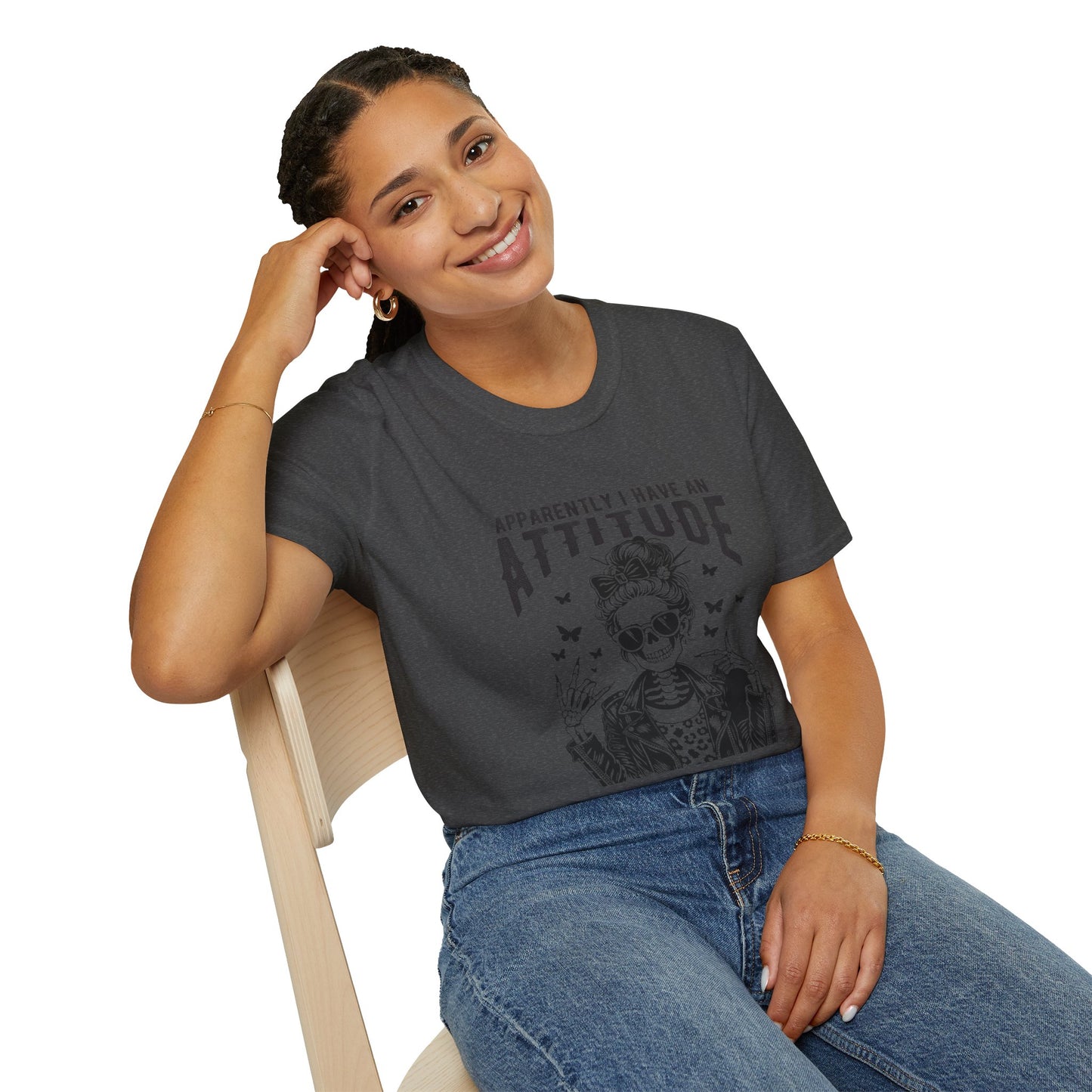 Attitude Skull Tee — "Apparently I Have an Attitude" Graphic T-Shirt