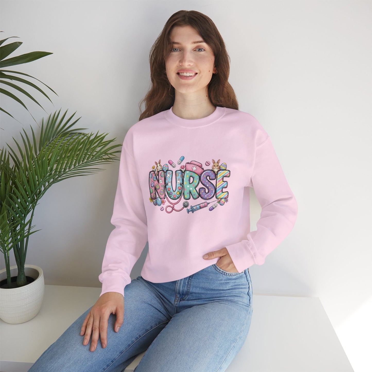 Nurse Floral Graphic Sweatshirt – Cute Medical Crewneck for Nurses
