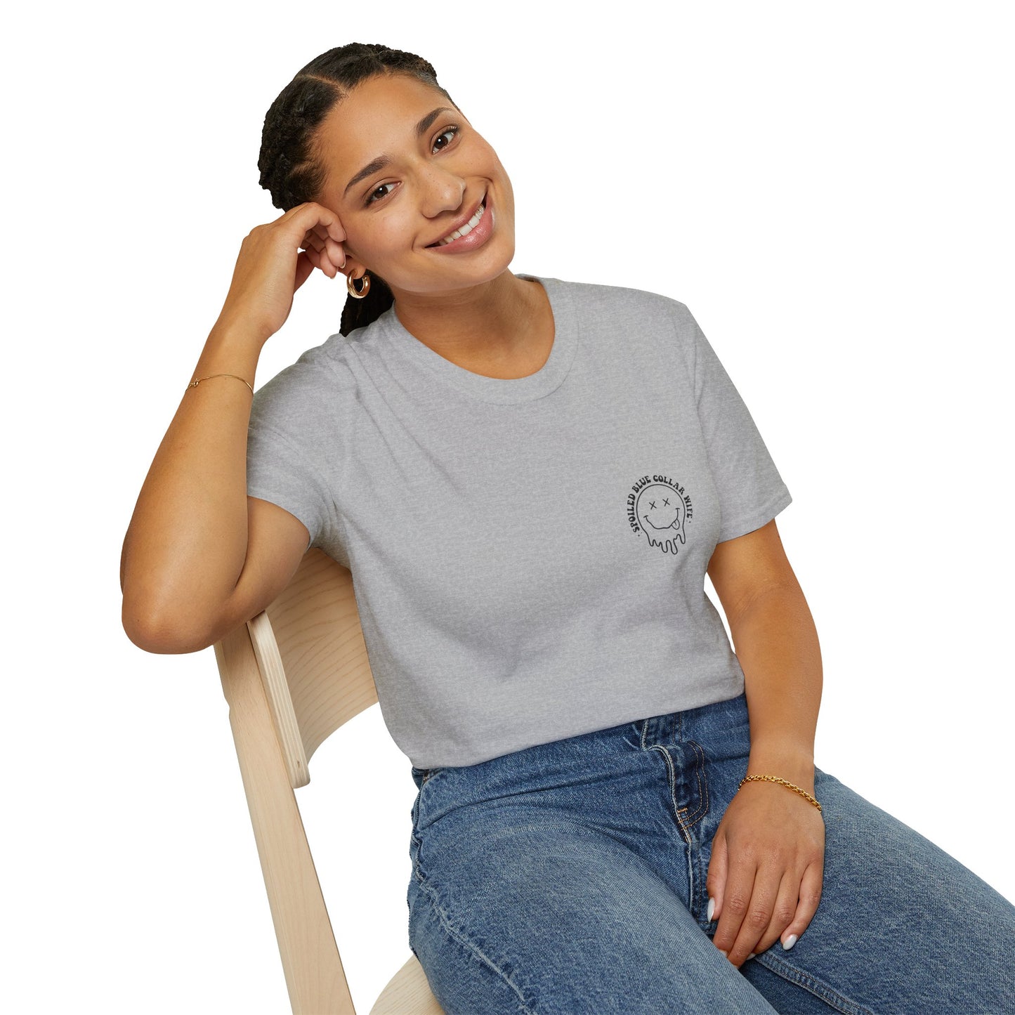 Spoiled Blue Collar Wife T-Shirt — "Somebody's Spoiled Blue Collar Wife" Graphic Tee