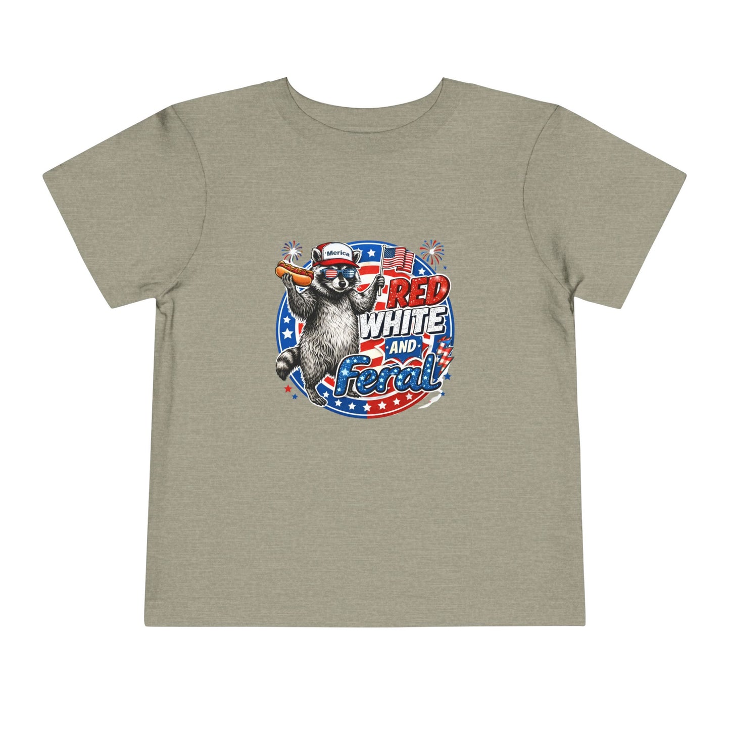 Toddler Tee — "Red White and Ferret" Patriotic Ferret Kids Shirt