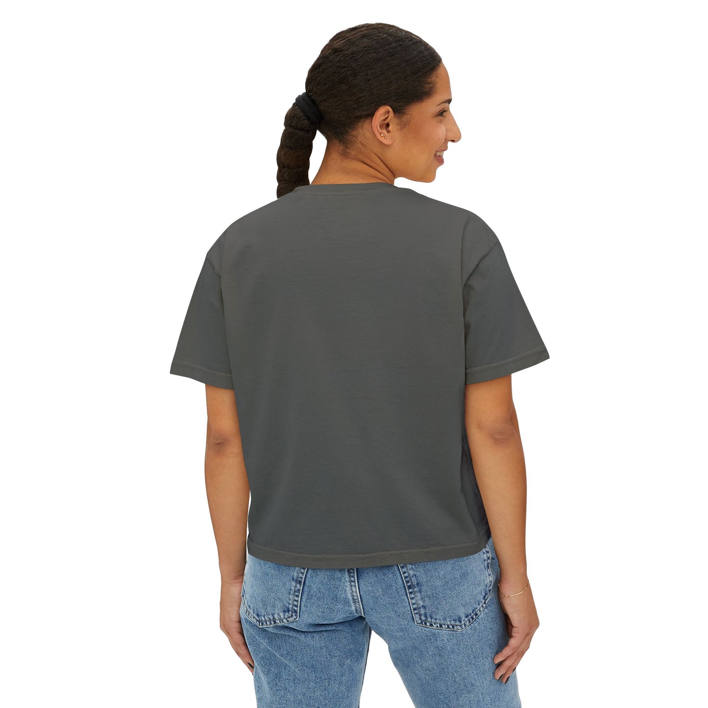 Living on That Blue Collar Dollar Boxy Tee — Women's Blue Collar Pride Shirt
