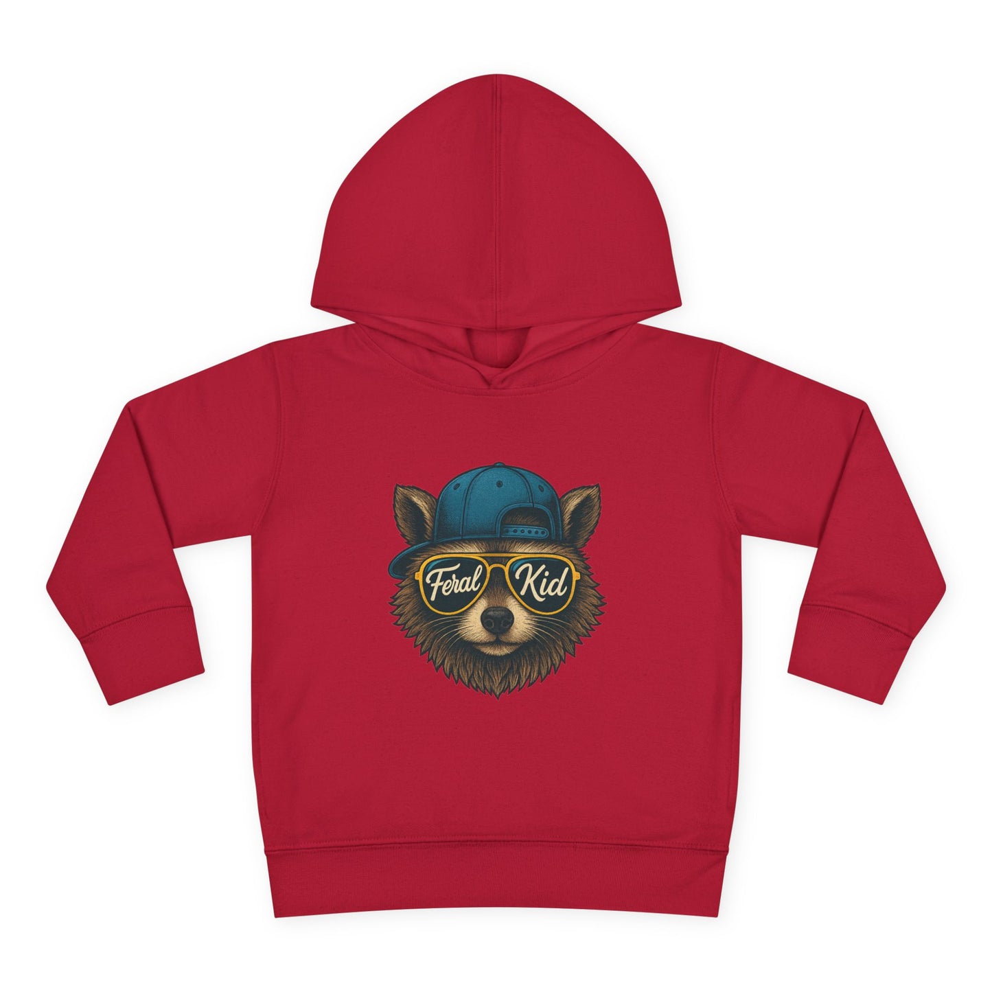 Toddler Hoodie — 'Forest Kid' Raccoon Graphic Kids Pullover