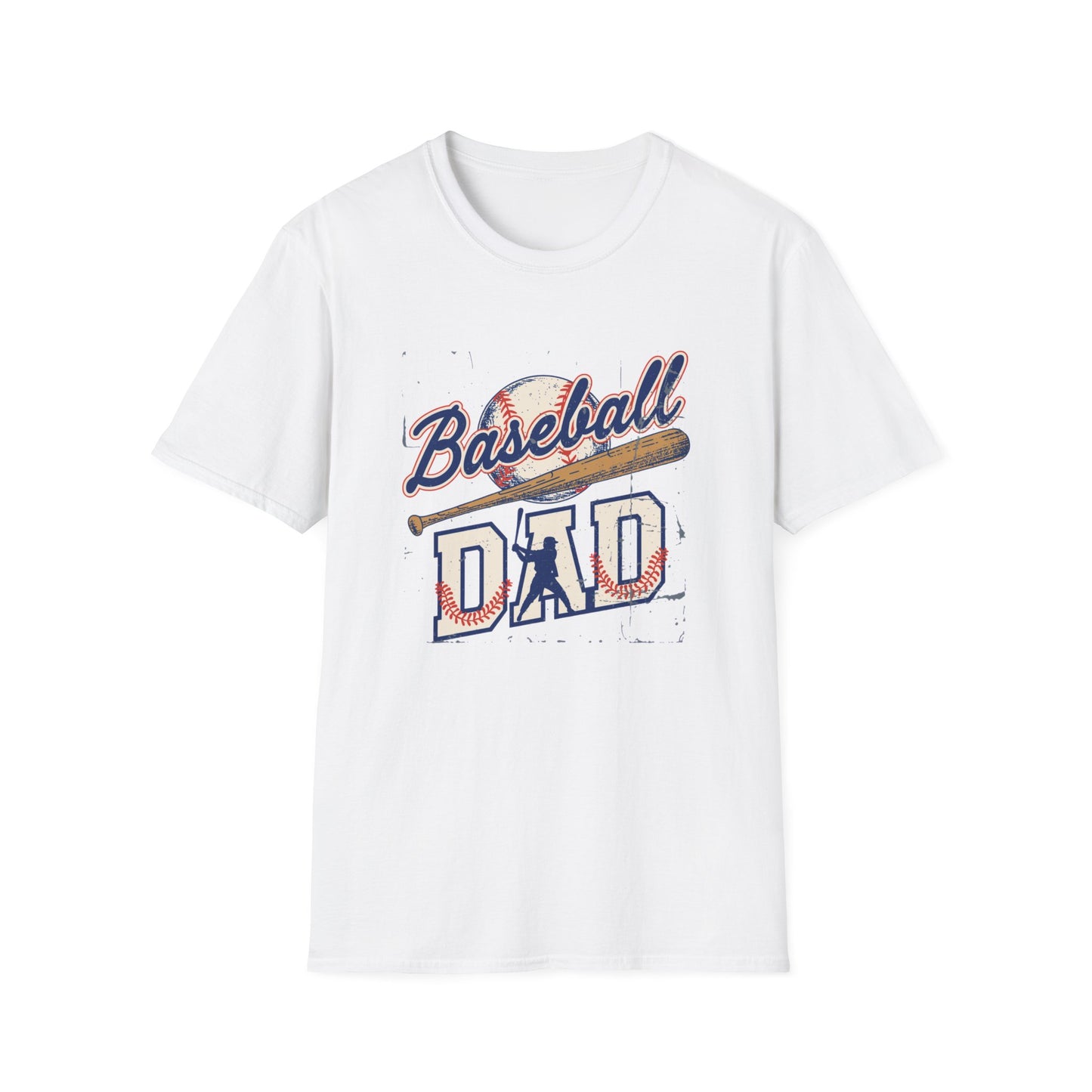 Baseball Dad T-Shirt – Vintage Baseball Bat & Ball Design
