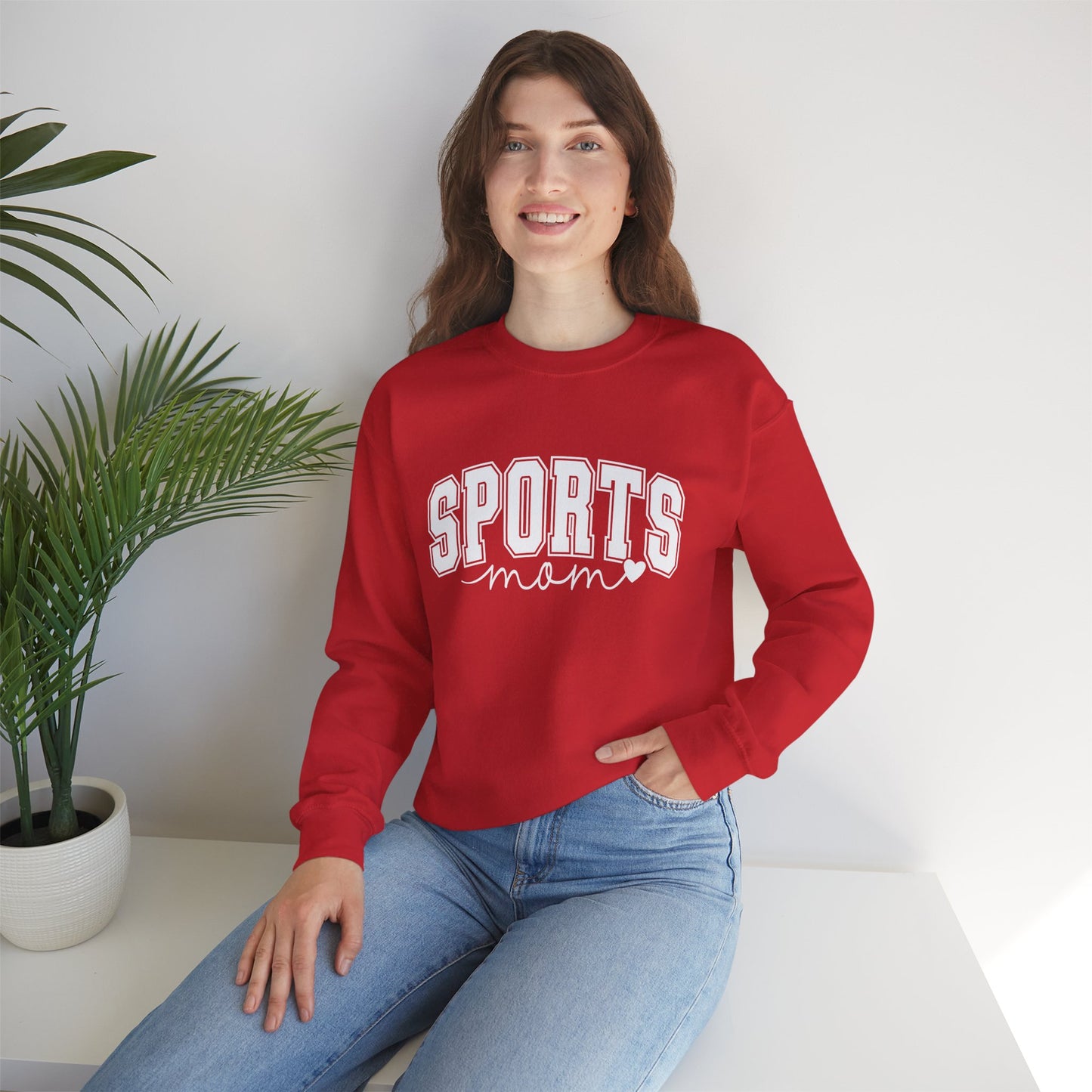 Sports Mom Crewneck Sweatshirt — Athletic Mom Graphic Pullover