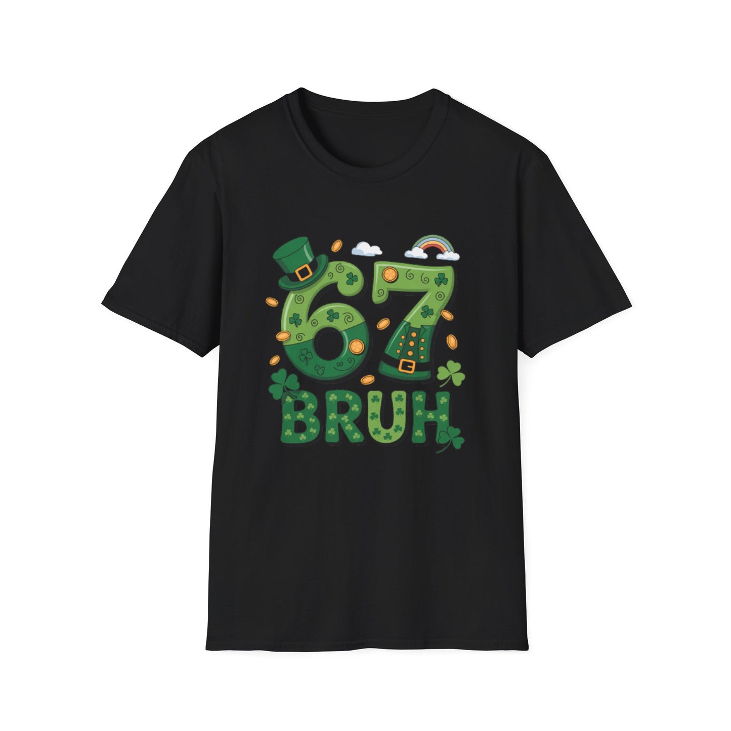 St. Patrick's '67 Bruh' T-Shirt – Lucky Shamrock Birthday Tee