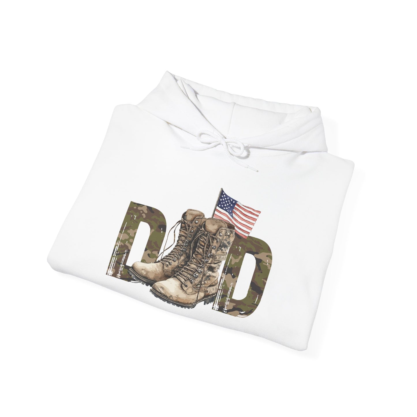 Dad Military Boots Hoodie – American Flag Dad Sweatshirt