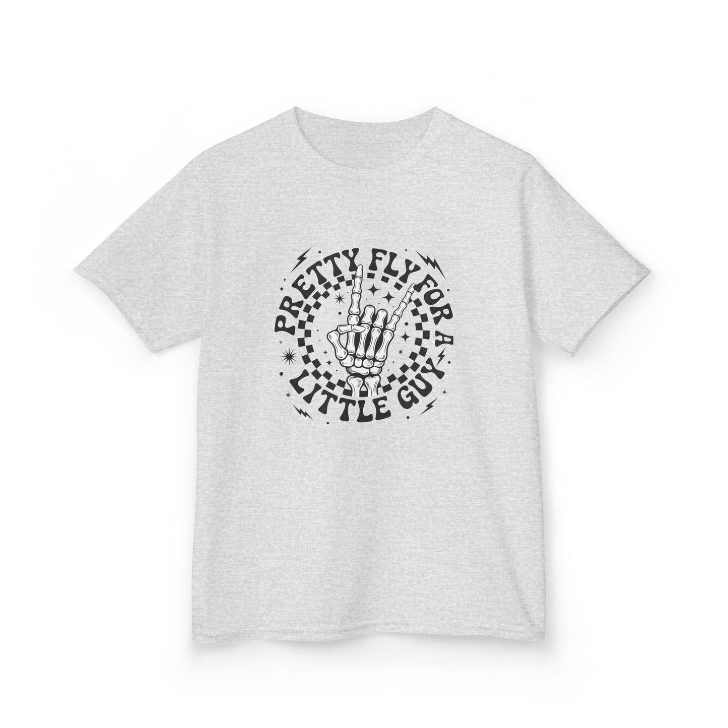 Kids Tee — "Pretty Fly for a Little Guy" Retro Hand Graphic