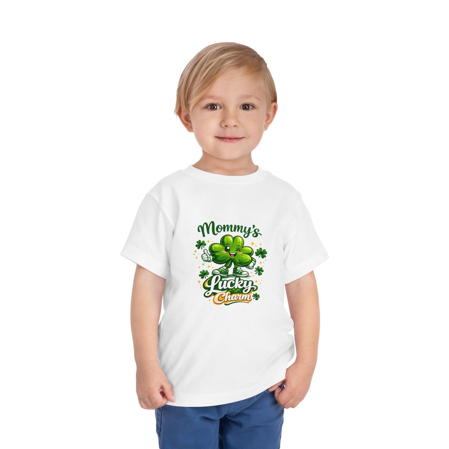 Toddler Tee - "Mommy's Lucky Charm" St. Patrick's Day Shamrock Shirt