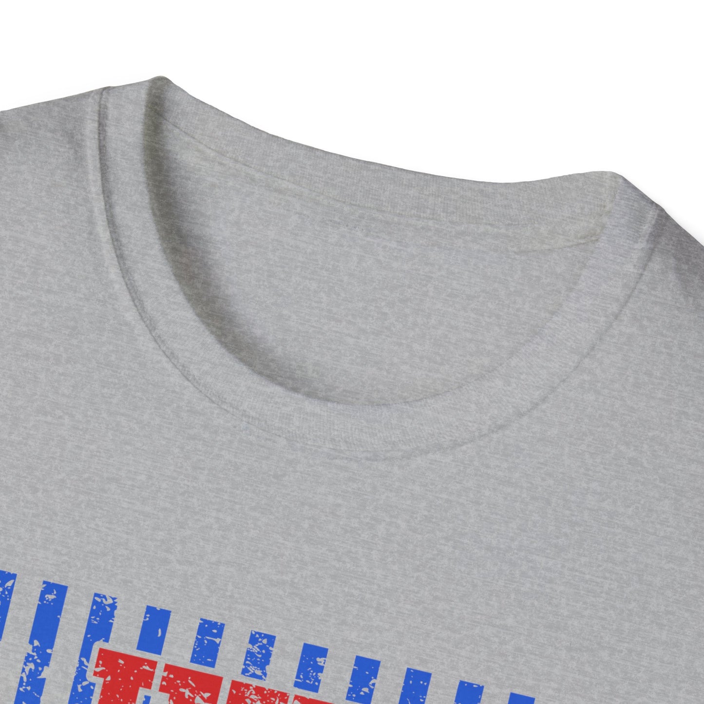 T-Shirt — "Hit The Dang Boll" Patriotic Striped Graphic Tee