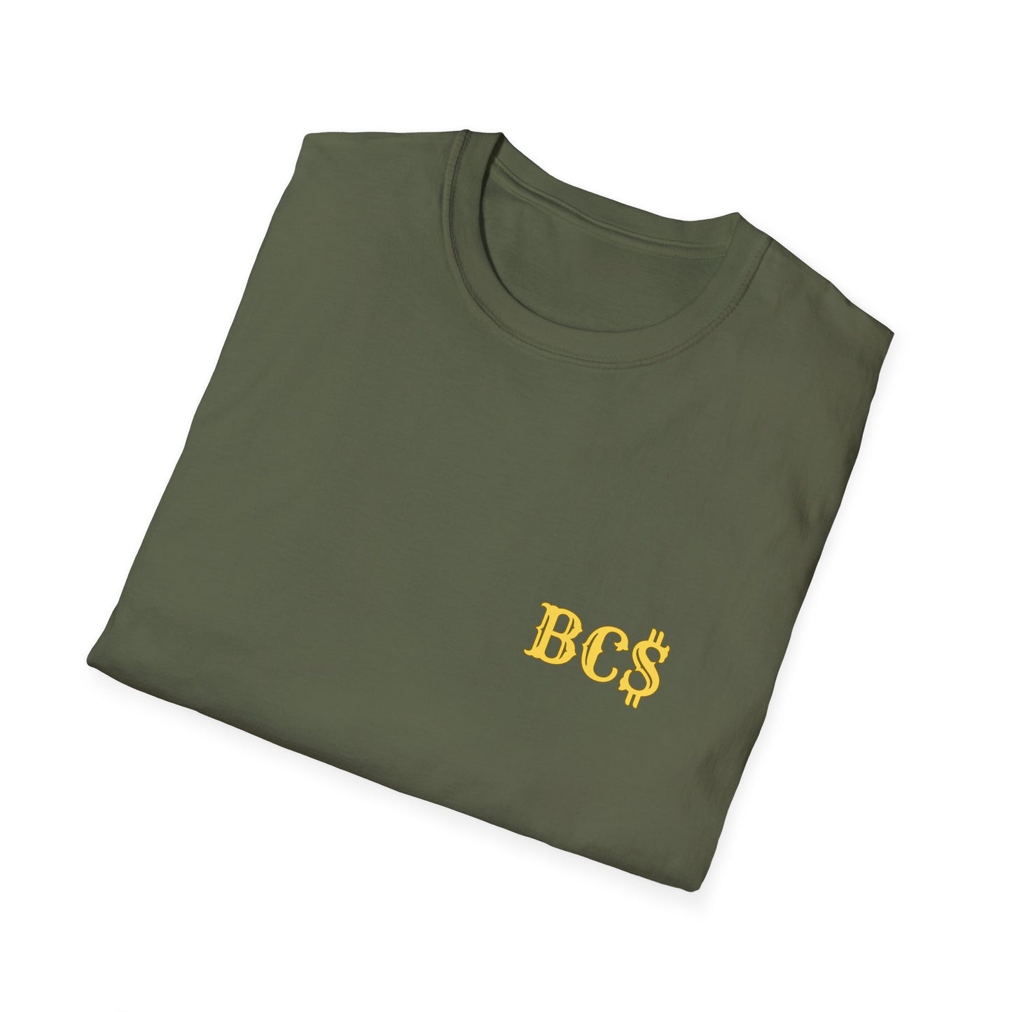 Blue Collar Dollar T‑Shirt — 'BC' Chest Logo & Bold Back Graphic