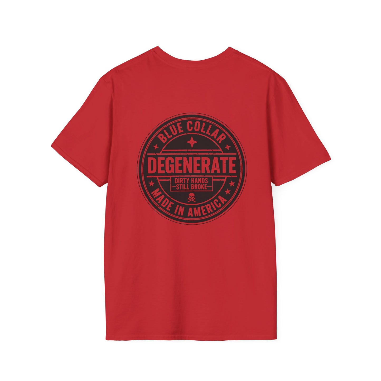 Blue Collar Degenerate T-Shirt — 'Degenerate' Vintage Workwear Graphic
