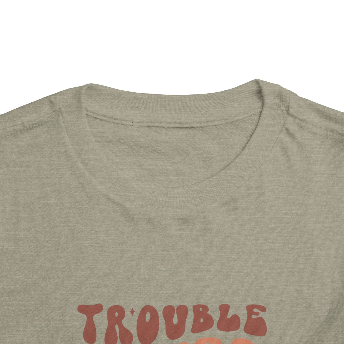 Toddler Tee — "Trouble Never Looked So Sweet" Retro Graphic