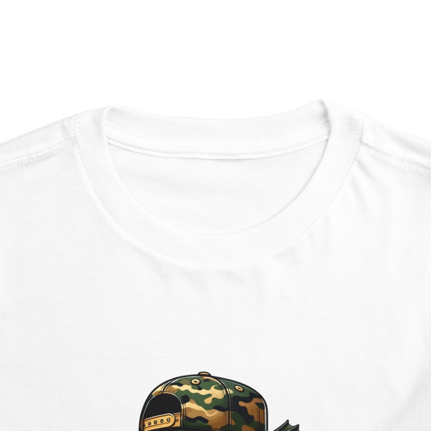 Bruh Fish Toddler Tee - Cool Camo Bass Graphic Shirt